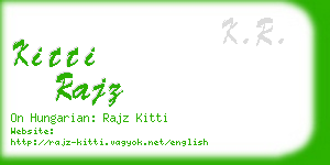 kitti rajz business card